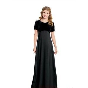 Southeastern Performance Apparel Oratorio Concert Dress Black Velvet Crepe Sz 10